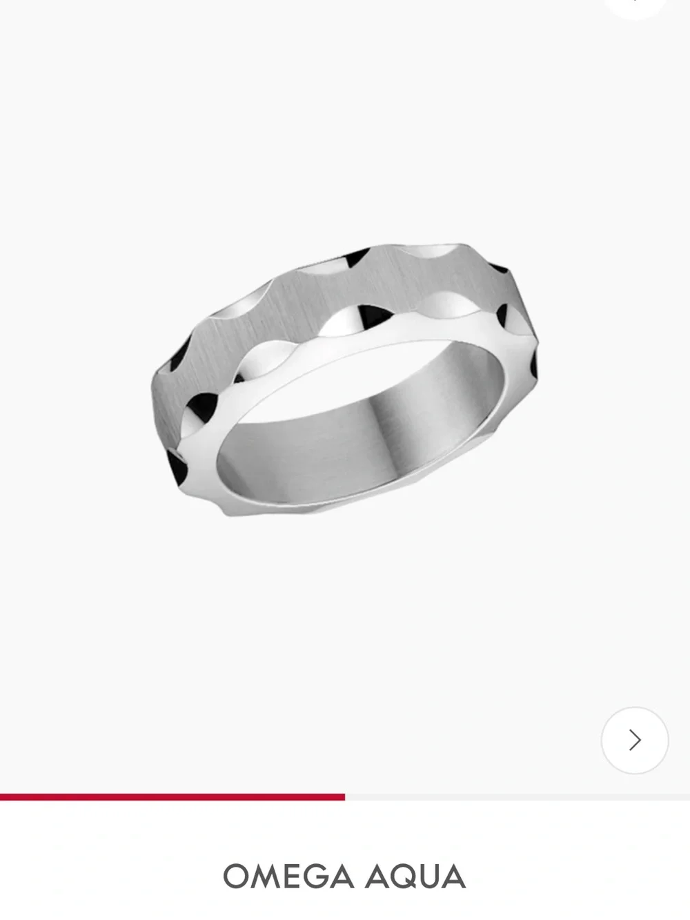Omega Silver Stainless Steel Men's Textured Band